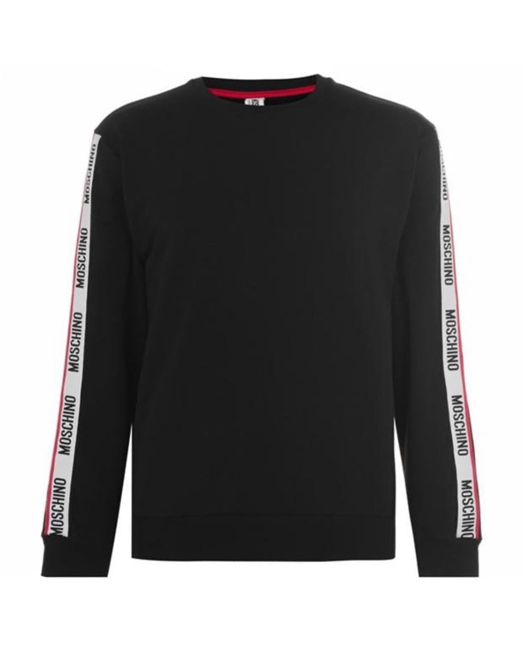 Moschino black discount tape sweatshirt